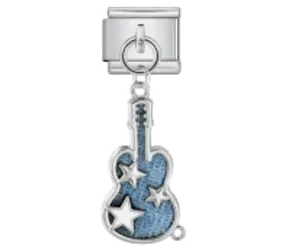 Blue Guitar with Stars